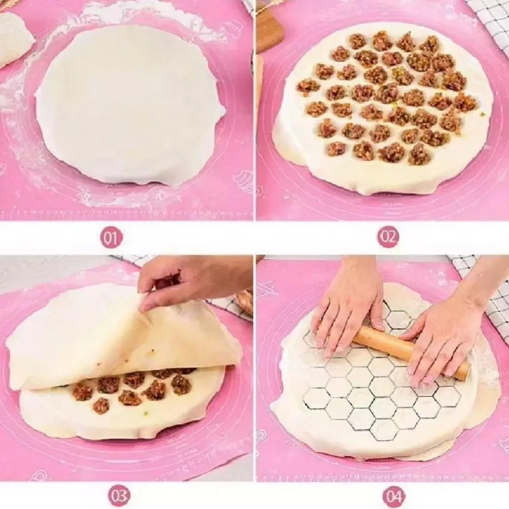 Picture 5: Portable Aluminum Dumpling Mold 37 Holes Ravioli Ravioli Maker Russian Pelmeni Maker Kitchen Cooking Tools Dumpling Machine