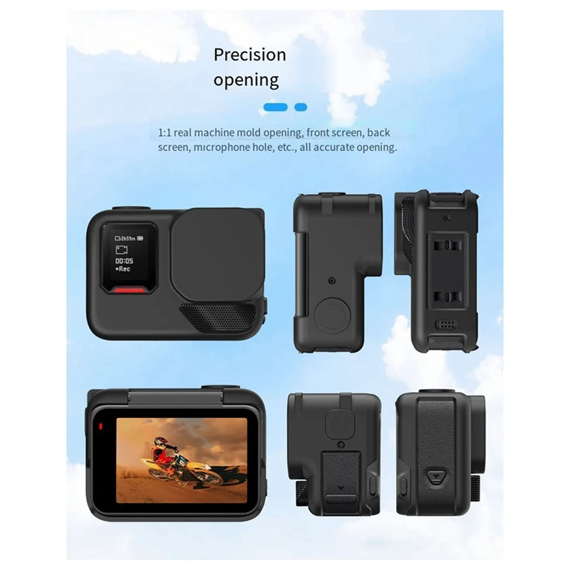 For Insta360 Ace Pro 2 Silicone Case Protective Cover Anti-Fall And Anti-Lost Rope Sports Camera Accessories-A38R