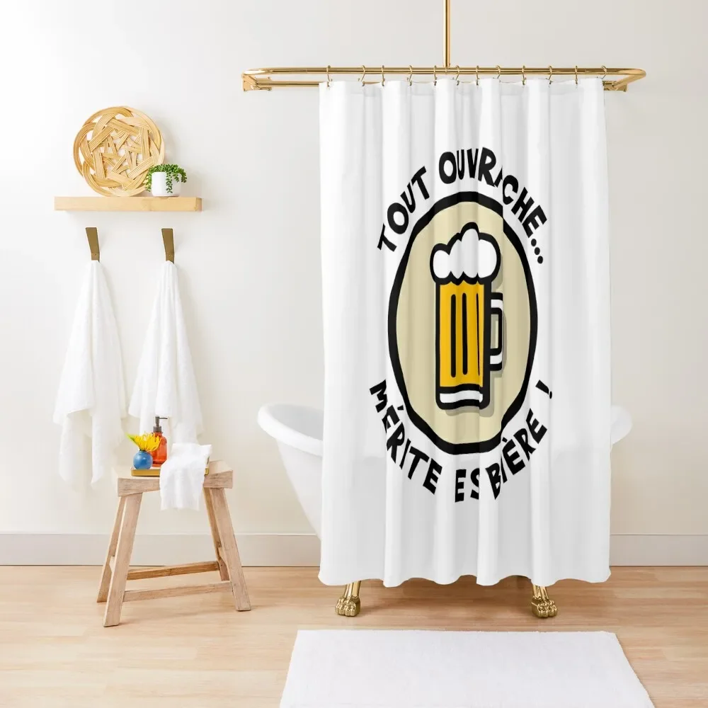 Every opening deserves beer! Shower Curtain Washable Waterproof Fabric Shower Waterproof Shower And Anti-Mold Curtain