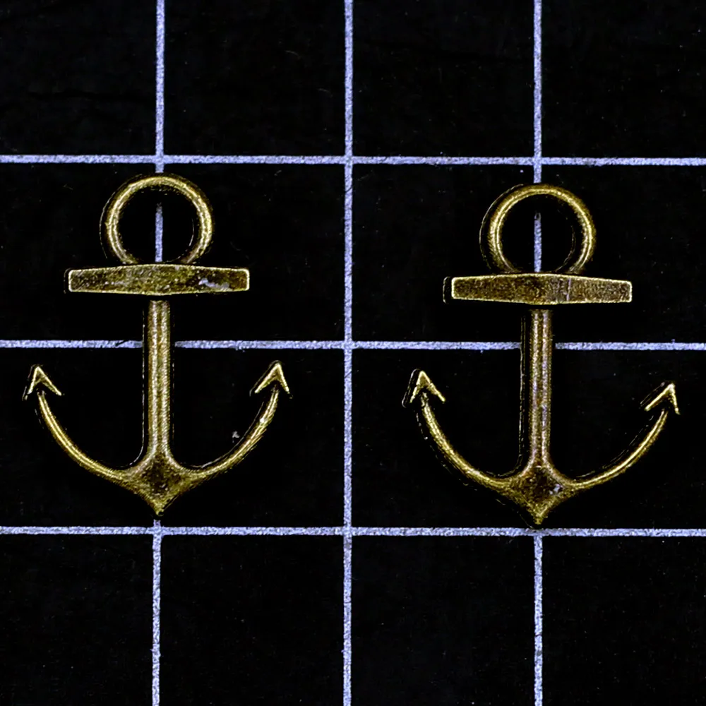 

50PCS Ship's Anchor Charm Pendants 18x14mm DIY Jewelry Decoration Accessories Handmade Material Supplies