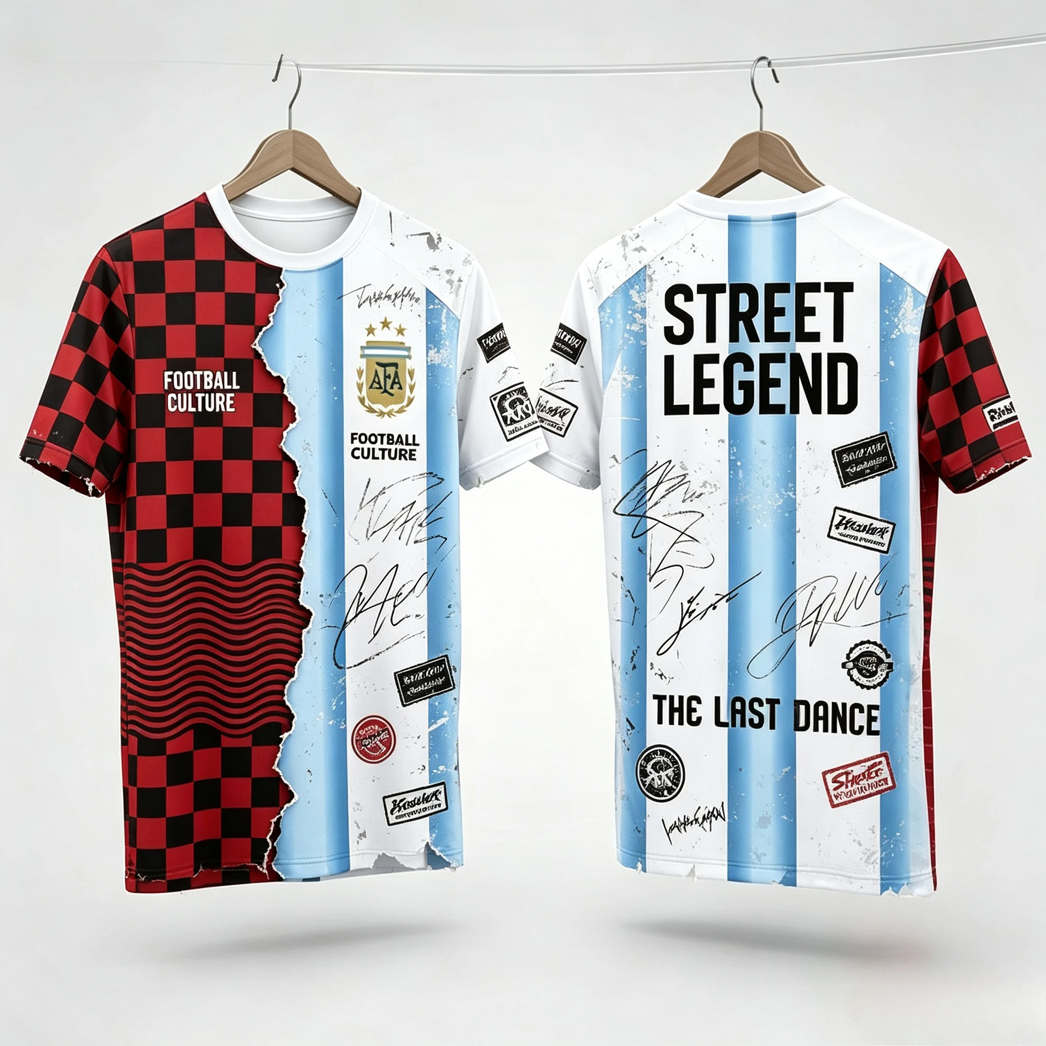 Messi Ronaldo 2026 Retirement Commemorative Tee Argentina Portugal Star Fusion Design Football Fan Souvenir Sport Jersey T‑Shirt