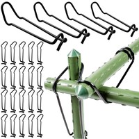 Garden Trellis Clips Metal Plant Vine Stakes Connectors Climbing Frame Buckles for Tomato Cucumber Eggplant Vegetable Support