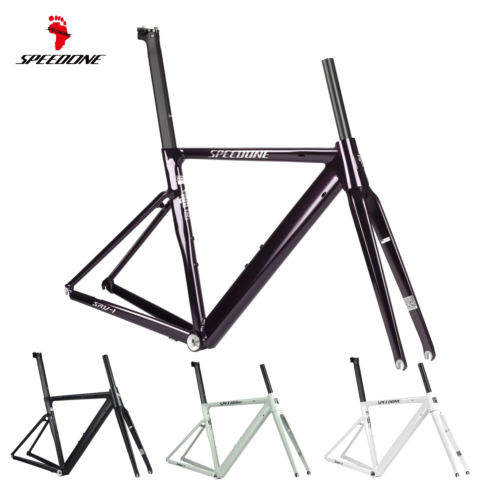 

SPEEDONE ROAD Bike Frame C Brake Carbon Fork Quick Release 700*28c Rim Brake Bike Ultra Light Bicycle Frame Free Bowl Set