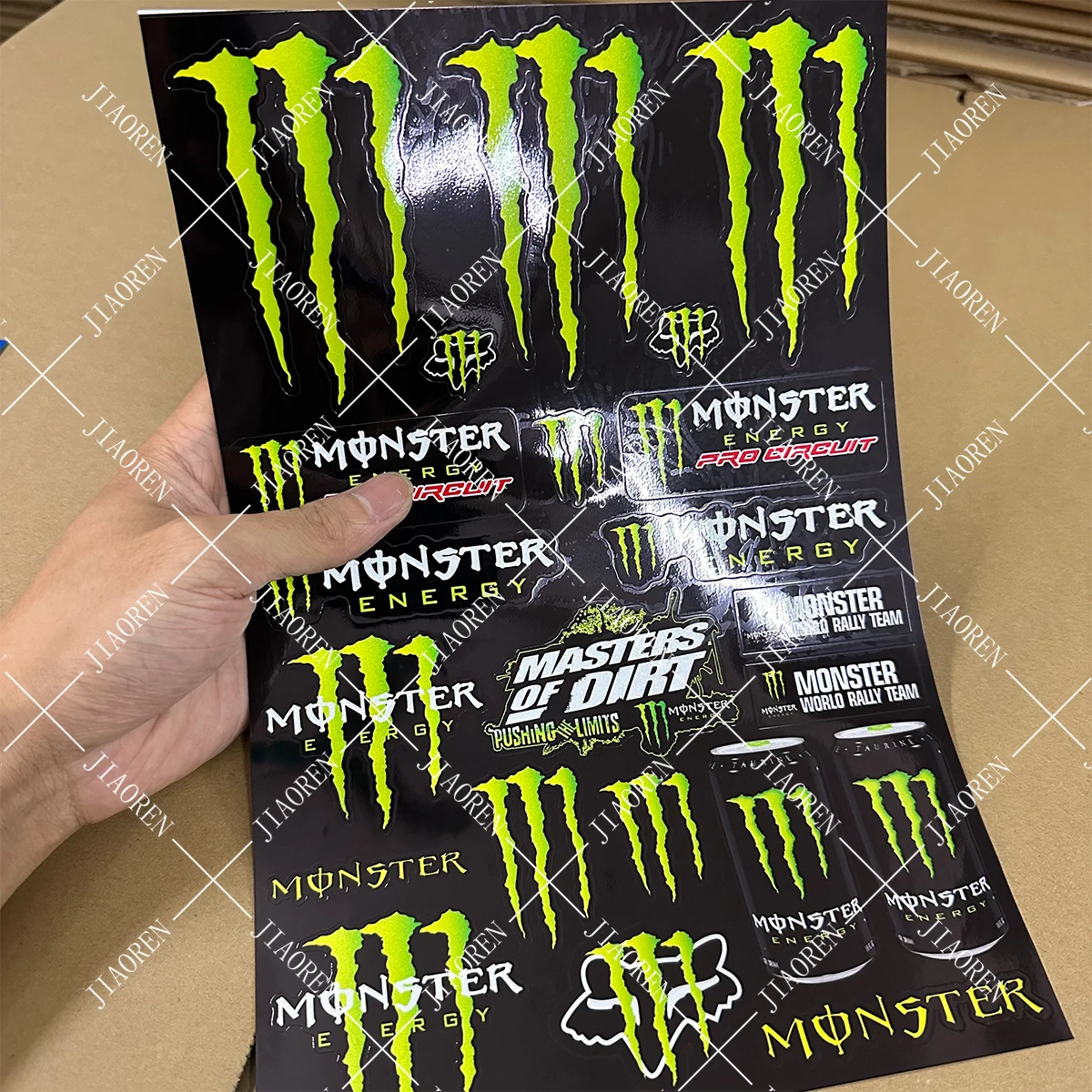 

Vinyl Monster Energy Car Reflective Stickers Motorcycle Helmet Tail Box Modified Stickers