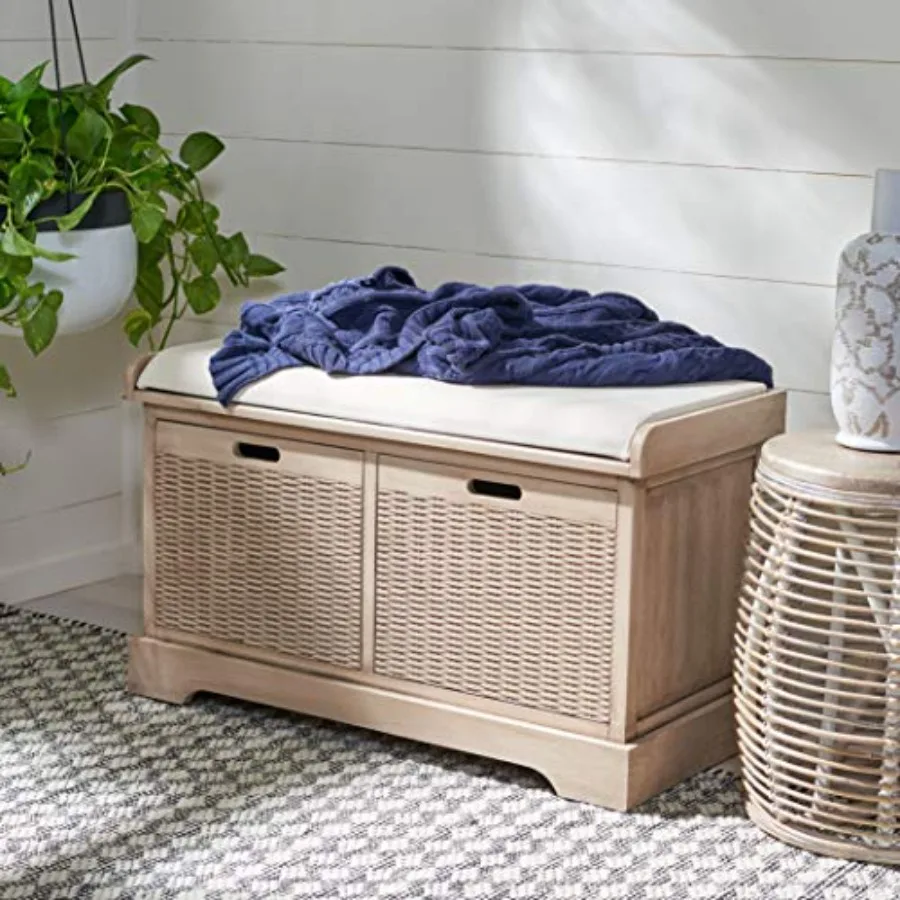 Home Collection Landers 2-Drawer/Cushion Storage Bench Fully Assembled BCH5702D