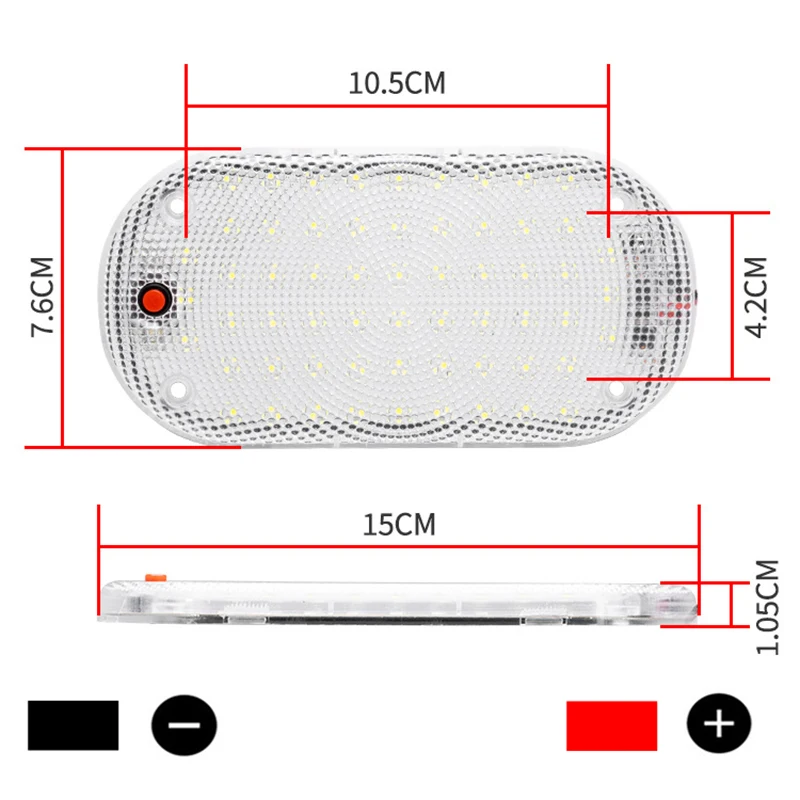 Roof Light for Car Super Bright Dome Lamp Ceiling Car Led Work Light Interior Roof Non-Glare Reading Lamp For Drivers Passengers