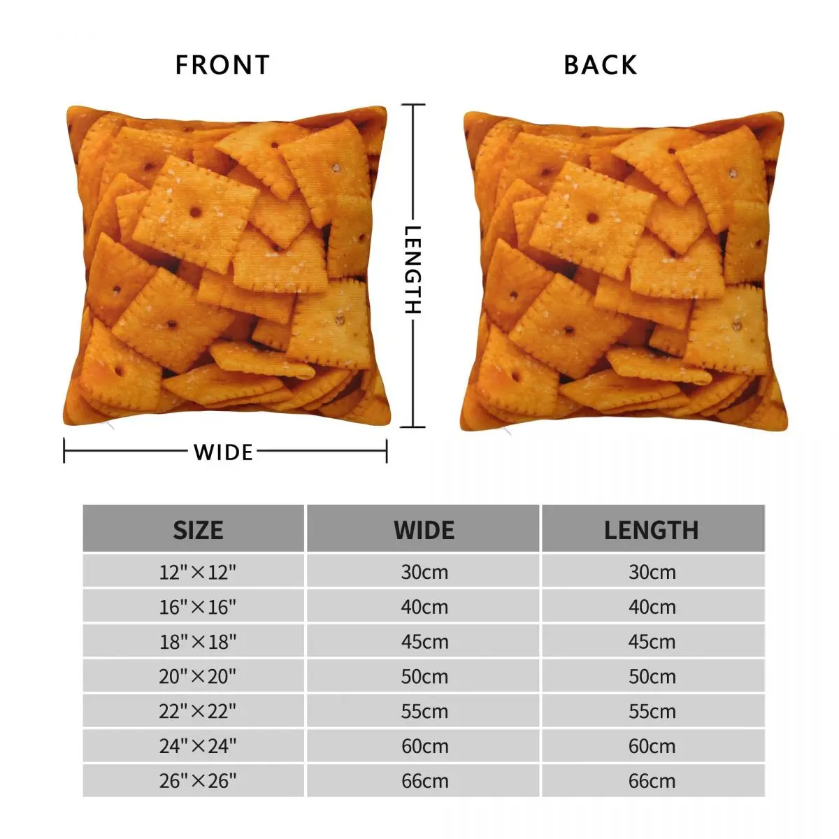 Cheez-It Crackers Snacks Square Pillowcase Polyester Linen Velvet Creative Decorative Throw Pillow Case Bed Cushion Cover 18