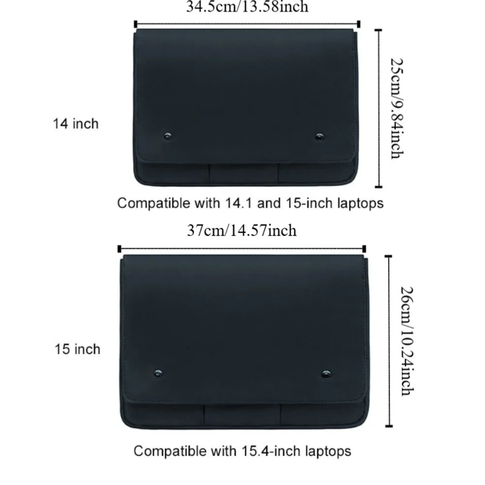 Simple 14/15 Inch Laptop Sleeve Waterproof Shockproof Laptop Inner Bag with Flip Cover Multi-compartment Laptop Case Ourtdoor