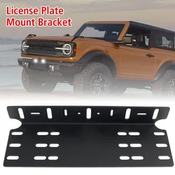 Universal 4x4 LED Work Light Bar Aluminum Front Bumper License Plate Mount Bracket Driving Lamp Fog Light Holder Aluminium Alloy