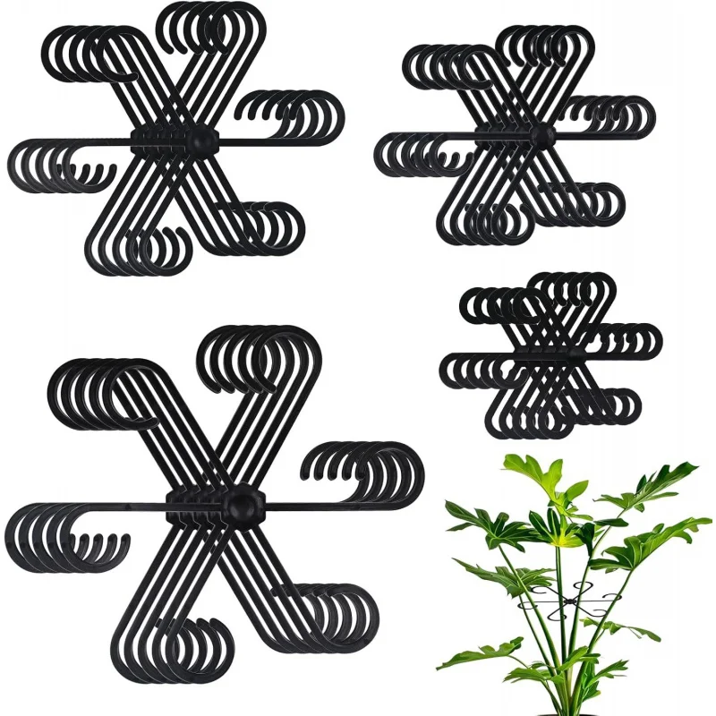 

【20-Count Plant Training Clips】4 Sizes Stem Holders for Roses, Tomatoes, Vines - Reusable Garden Support Clips for Plants