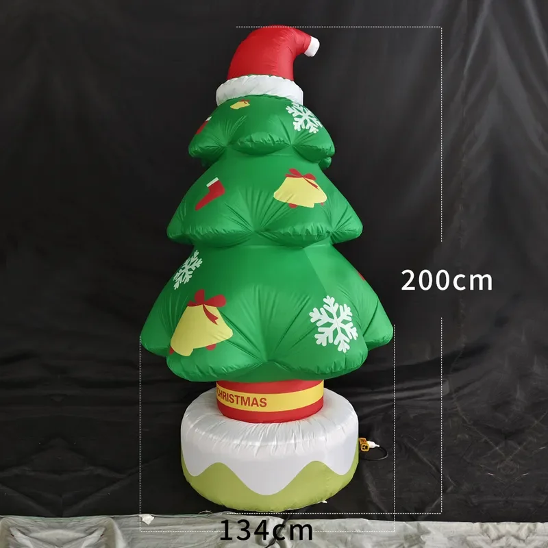 Cross-border Amazon Inflatable Hat Christmas Tree Gift Box Holy Glow Event Celebration Yard Party Decoration Air Mold