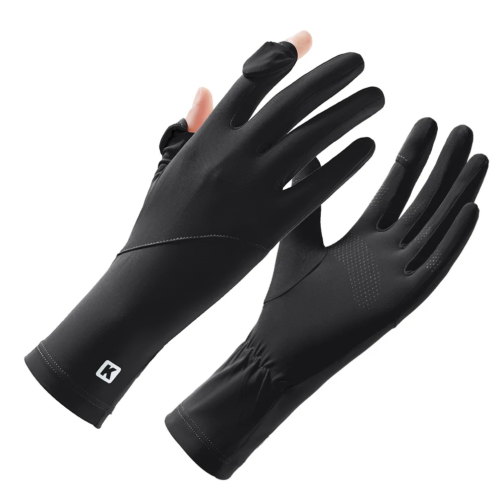 AliExpress NONE Sun Protection Gloves for Women Cycling Summer Long Sun Gloves Touchscreen Elegant Ice Silk Anti-Slip Lightweight Driving Gloves