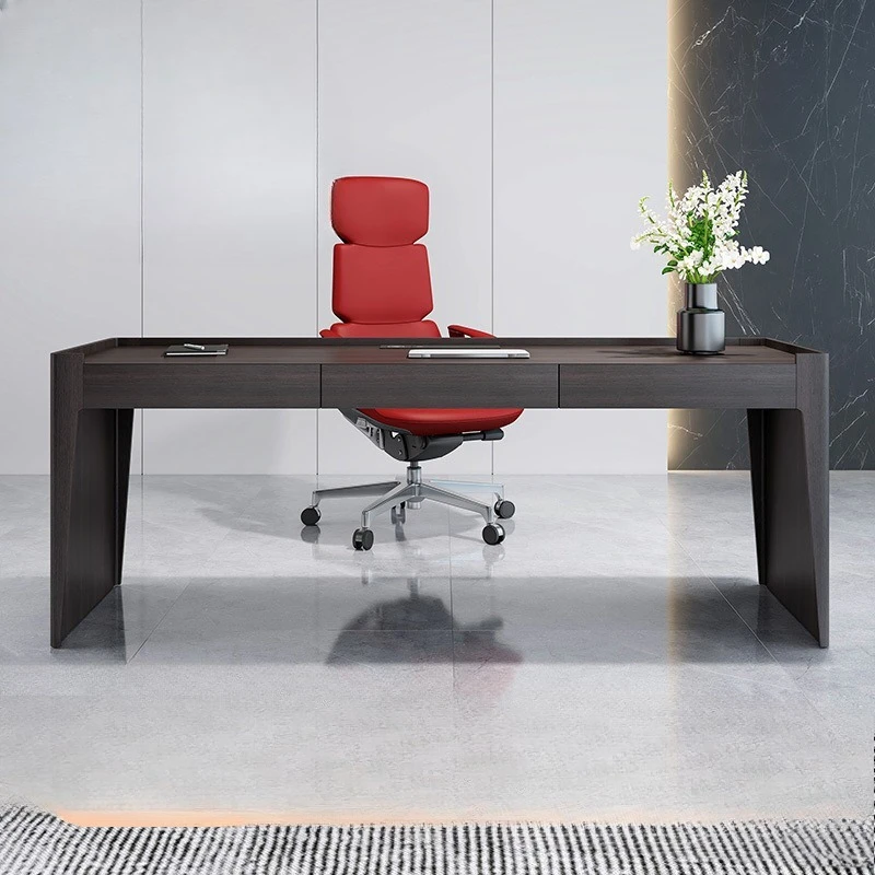 Modern minimalist solid wood desk, high-quality birch