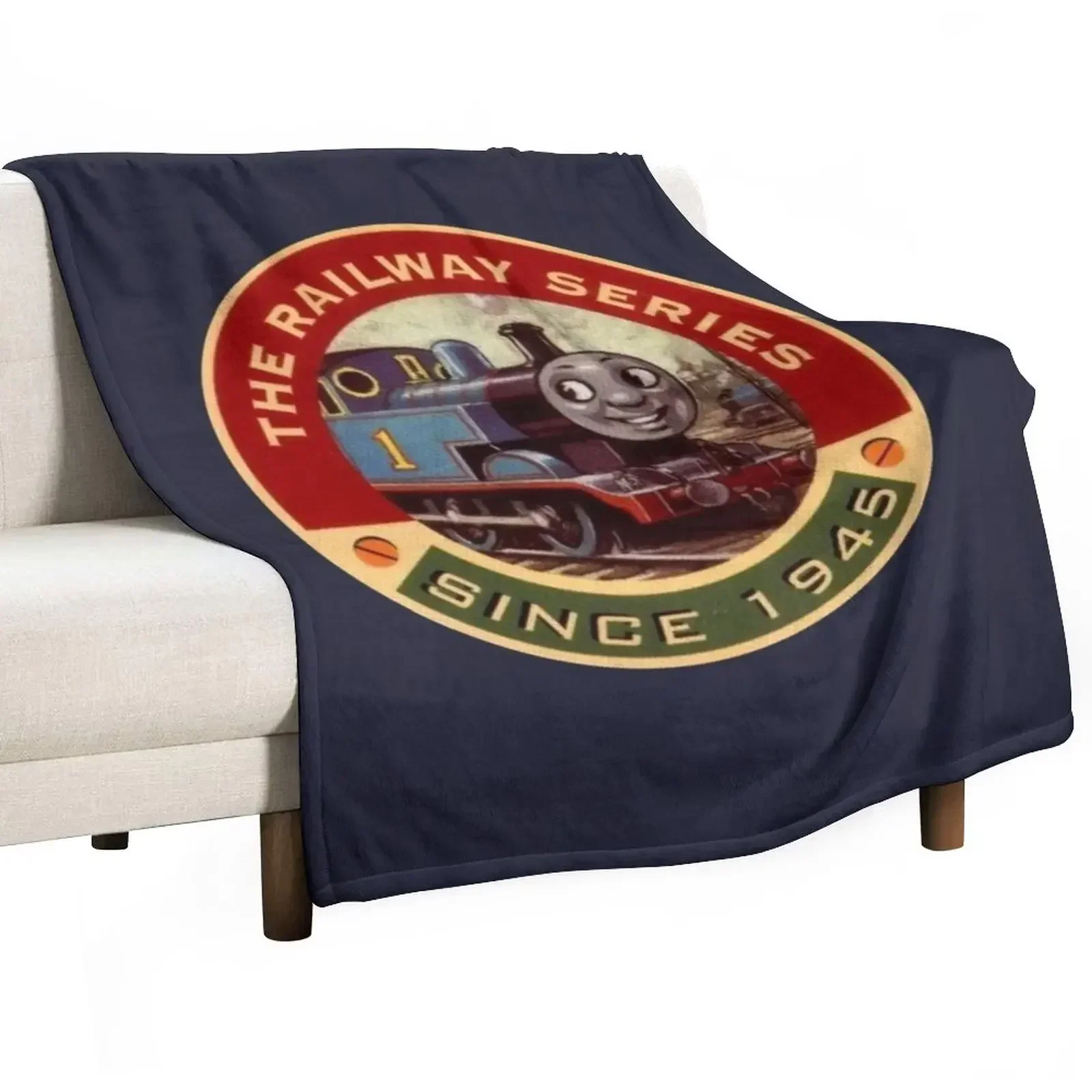 

The Railway Series Badge Throw Blanket Summer Beddings Beach Flannels Sofas Blankets