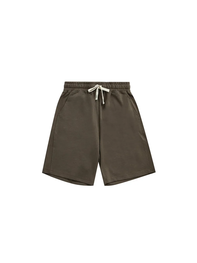 Sycpman 260 Gram Effen Kleur Twill Dubbelzijdige Katoenen Shorts Voor Mannen En Vrouwen Paar Losse Casual Veelzijdige Vijfde Broek