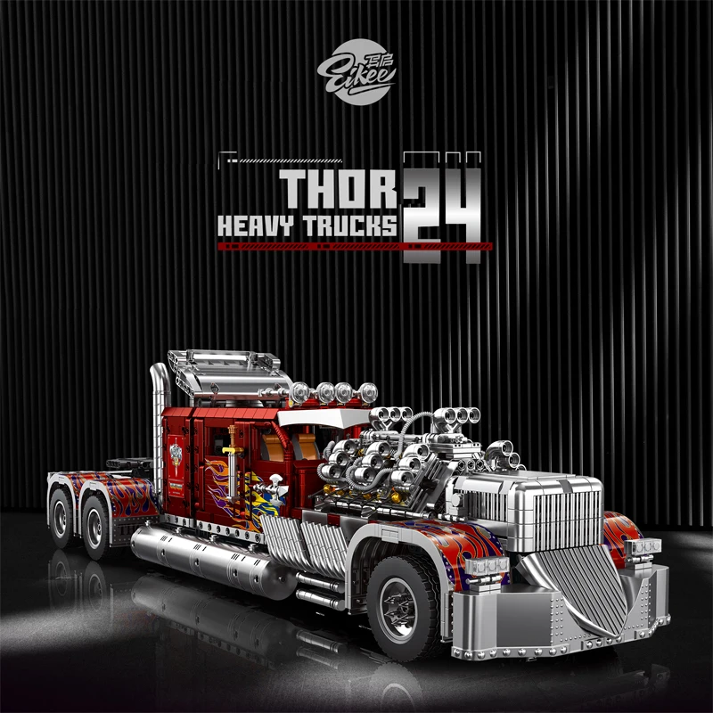 

New Y18066 3485pcs MOC Technical RC Thor 24 Heavy Truck Building Blocks Building Blocks Car Bricks Model Toys for Boys Gift Set