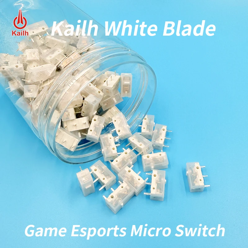 100-10Pcs Kailh White Blade Micro Switch 100 Million Click Computer Game mouse left right repair microswitch button