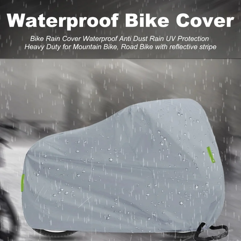 Bike Cover, Bicycle Cover, Bike Rain Cover Waterproof Anti Dust Rain UV Protection Heavy Duty For Mountain Bike, Road Bike With