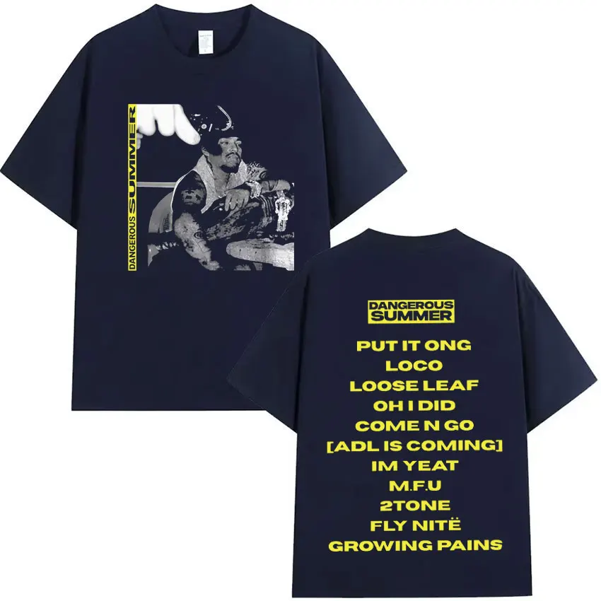 الخطير الصيف نيت الجرافيك Crewneck قميص مطبوع رجالي القوطية خمر القطن قصير الأكمام الصيف عادية المتضخم Y2K تي شيرت