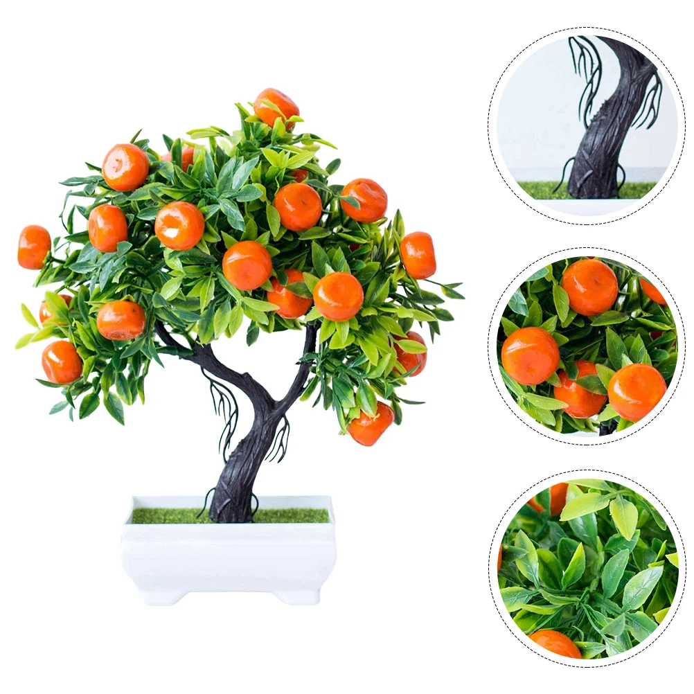 Artificial Orange Tree Simulation Citrus Imitation Orange Tree Lifelike Kitchen Decoration