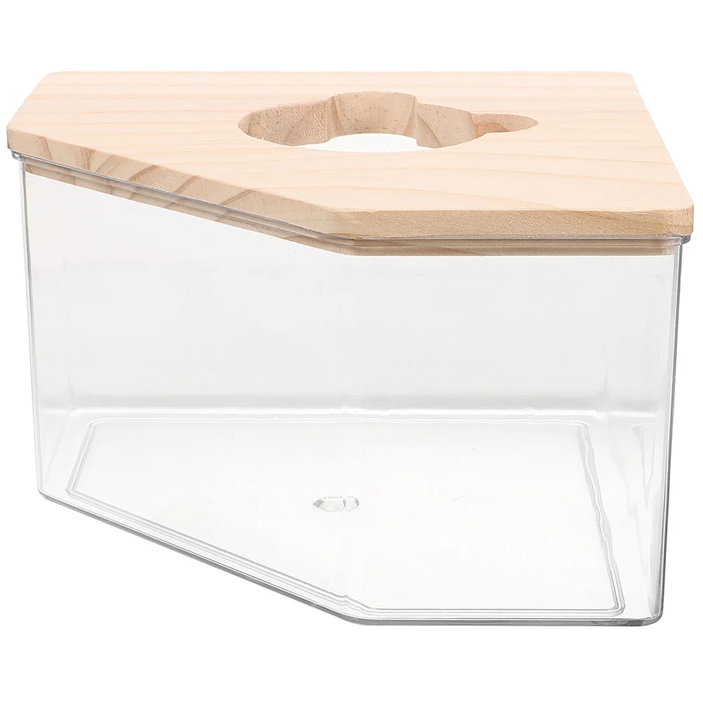 

Hamster Sand Bath Box Acrylic Transparent Pet Bathroom for Hamster Mouse Chinchilla Small Animal Cage Accessories Bathtub