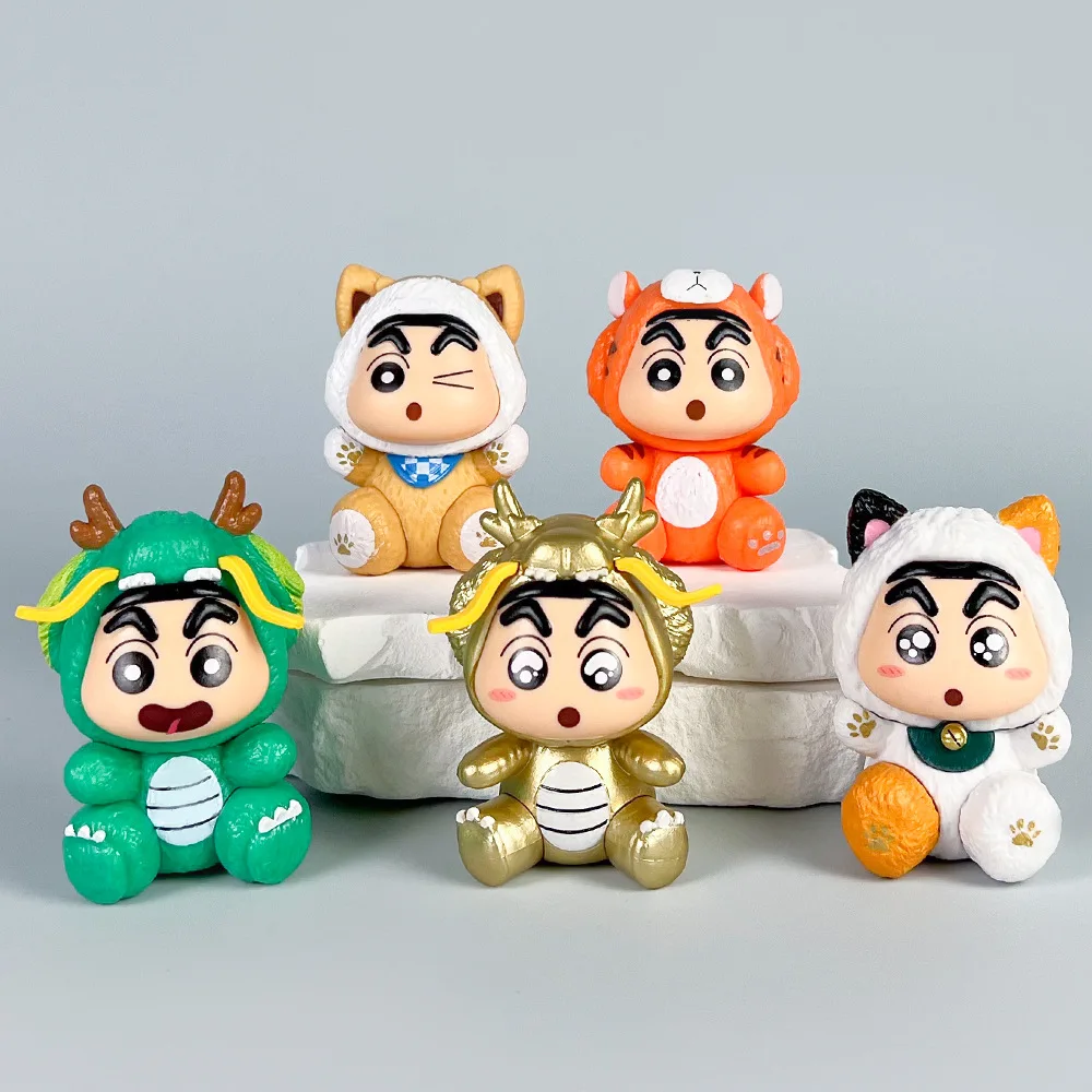 Anime Crayon Shin-Chan Action Figures, Gk, O Ano do Dragão, Chinesezodia, Boneca Bonitinha, Presente Modelo, Enfeites, 7cm