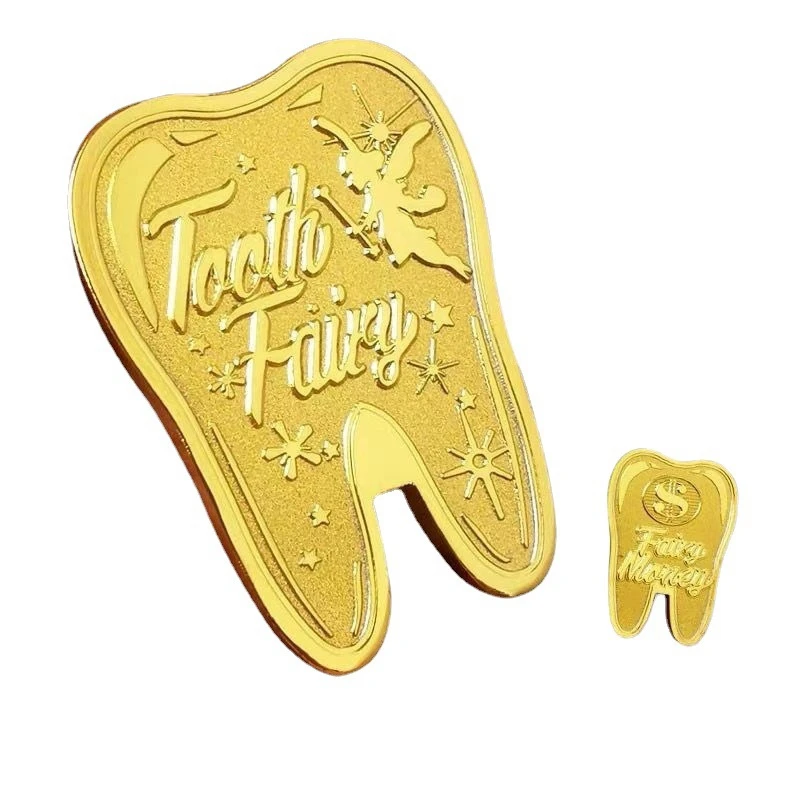 1PCS Tooth Fairy Commemorative Coin Creative Kids Tooth Change Gifts Plated Coin Gift Home Decor Souvenir Party gift