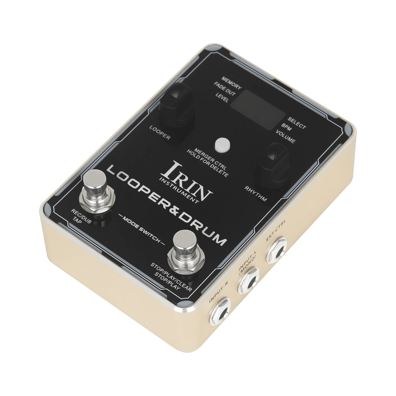 IRIN XS-04 Electric Guitar Effects Pedal Phrase Looper＆Drum Machine 40 Looper 100 Drum Rhythms 10 Metronomes Bass Guitar Parts