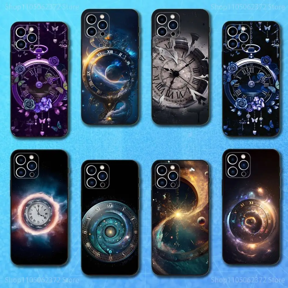 

Art Dream Watches Phone Case For iPhone 16,15,14,13,12,11 Plus,Pro Max,XS,X,XR,SE,Mini,8,7,Soft Silicone Black Cover