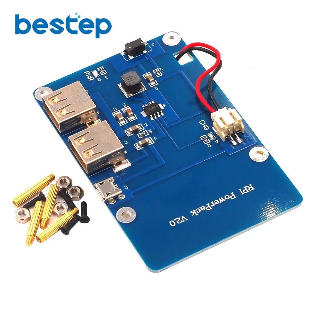 حزمة بطارية ليثيوم لوح تمديد مزود الطاقة مع مفتاح لـ Raspberry Pi 3,2 Model B,1 Model B+ Banana Pi