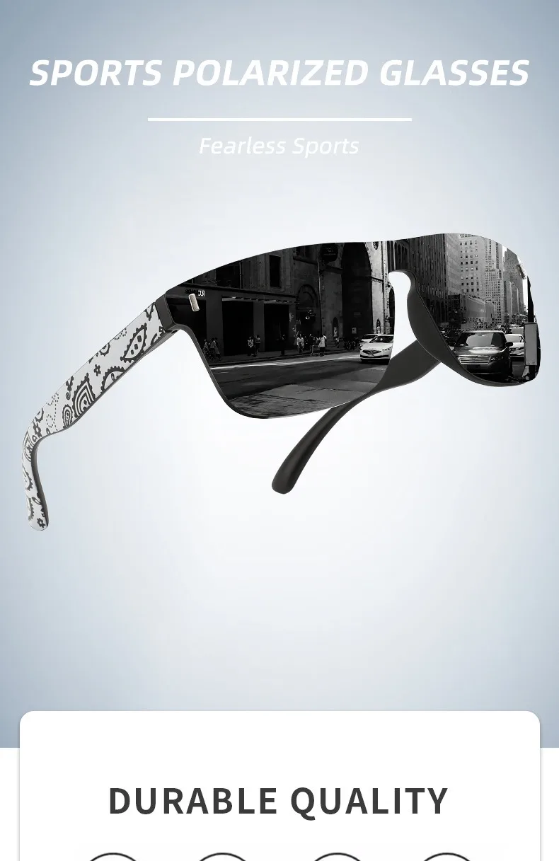 Okuma Neue Großrahmige Outdoor-Sport-Sonnenbrille UV400 Unisex Sonnenschutz Flash-Farbige Sonnenbrille Mode Polarisierte Einteilige Brille – Detail 10