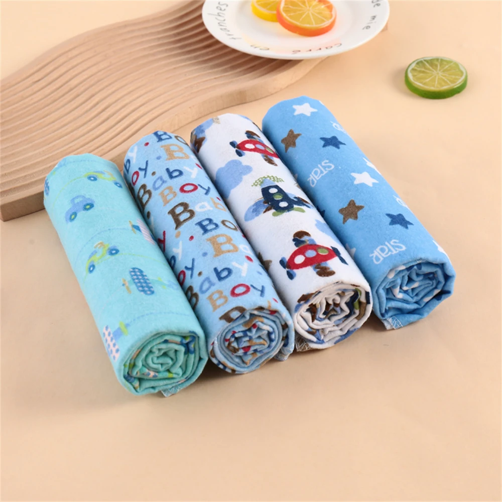 4Pcs Neutral Baby Swaddle Blanket Set, Simple Design