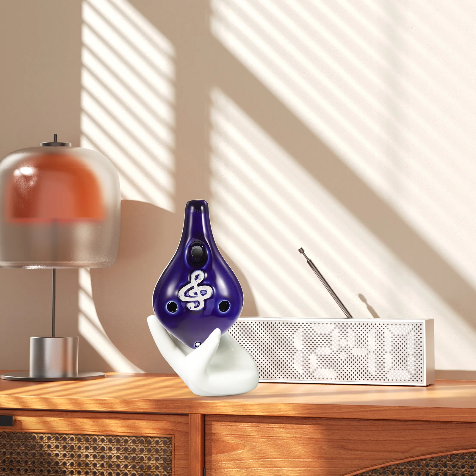 

6 Holes Ceramic Ocarina Portable Small Music Instrument for Adults Beginner Easy Ocarina Wind Instrument