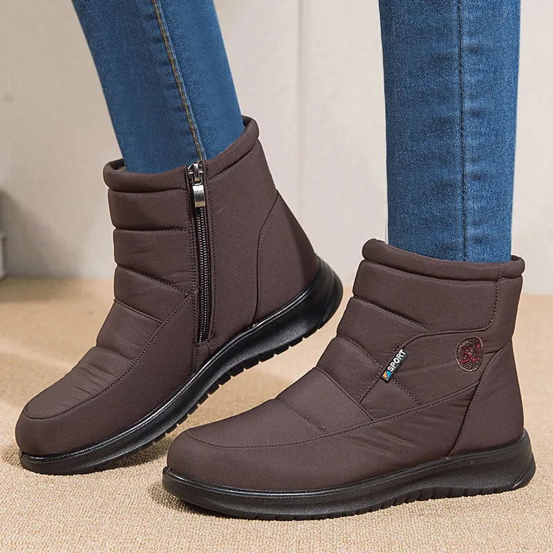 New Women Boots Waterproof Snow Boots For Winter Shoes Women Zipper Ankle Boots Winter Botas Femininas Keep Warm Botines Female