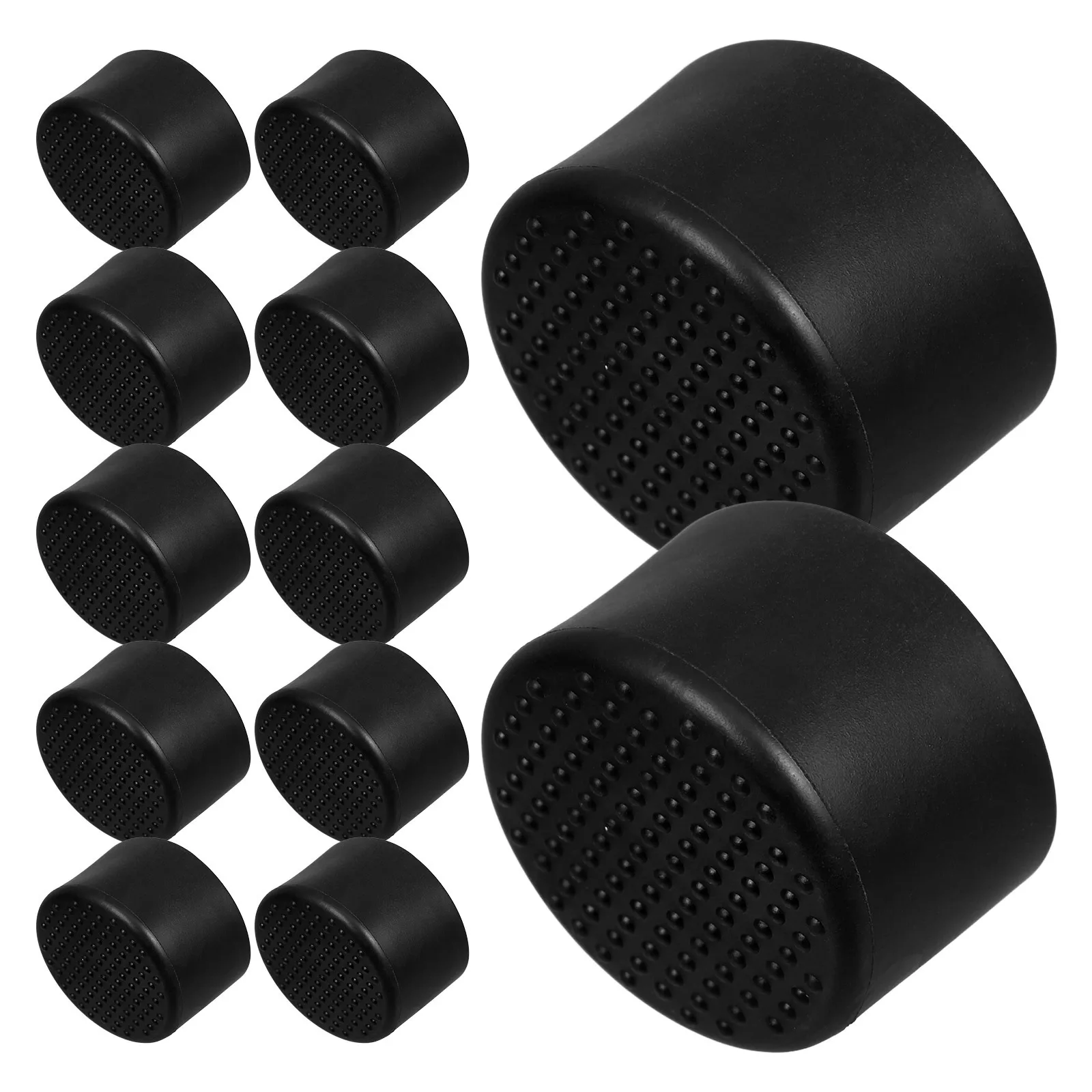 

12Pcs Chair Leg Floor Protectors Black Round Soft Rubber Caps 22mm Non-Slip Furniture Feet Covers for Hardwood Floors