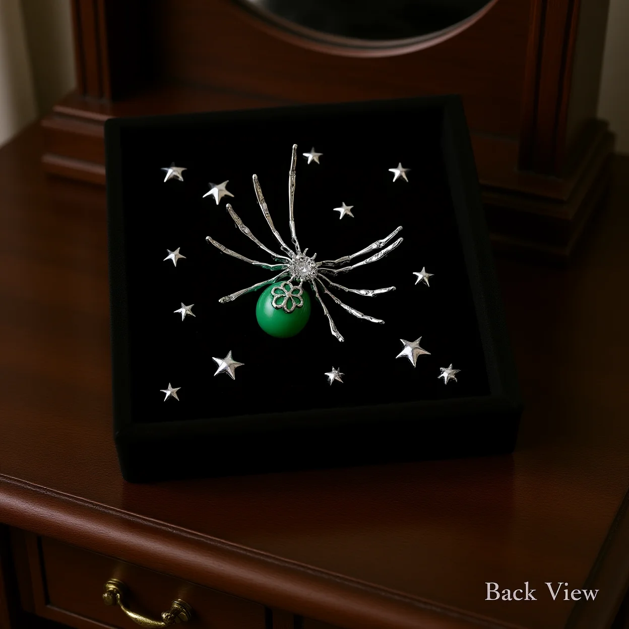 Handcrafted Metal Animal Ornament Three-Dimensional Crystal Stone Spider Model Spider Shaped Home Decoration Unique For Tabletop