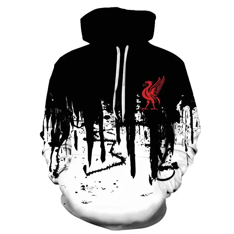 Ink Painting Trend Lingering in Hoodies Spring and Autumn Men's Hoodies Air Layer Leisure Sports Hoodies Campus Street Outdoor