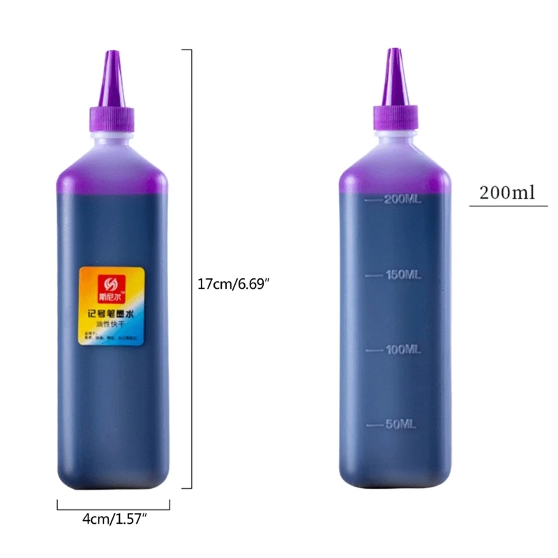 Paint Pens Ink Refill Paint Markers No Fade Quick Dry Multiple Color 200ml Oil-Based Waterproof Paint Marker Pen