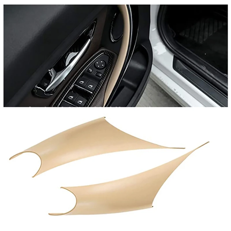 Door Pull Handle Covers Front Row Door Handle Carrier Trim Cover Inside Door Pull for-BMW F30 F35 3 4 Series Beige