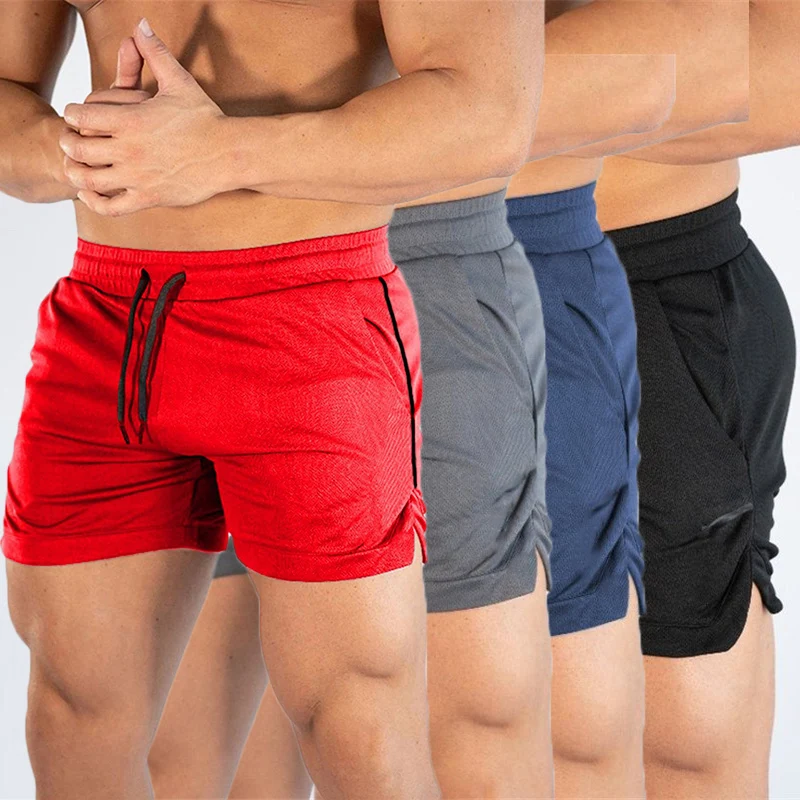 

New Men Short Pants Slim Casual Breathable Shorts 2/1Pcs Thin Cool Summer Pants Drawstring Vacation Beach Sport Men Short Pants