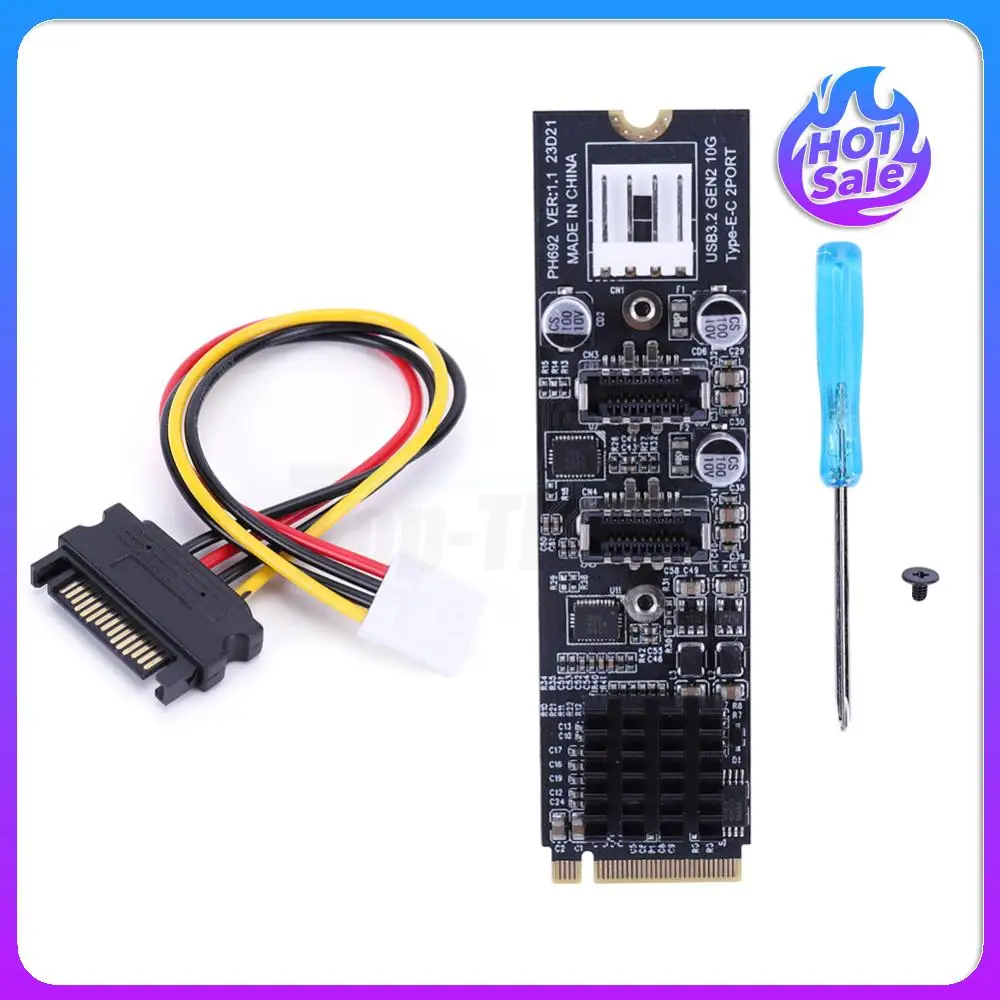 

NVME NGFF M-Key To Dual Type-E USB 3.1 Front Panel Expansion Card 10Gbps Front Expansion Cards Adapter Express Card Adapter