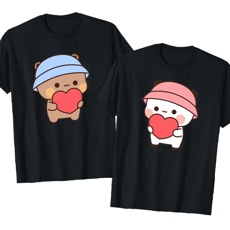 

Cartoon Bubu T-Shirt Couple Matching Sets Valentines Gift Valentine Gift Couple Outfits Matching Couple Clothes Bubu Graphic