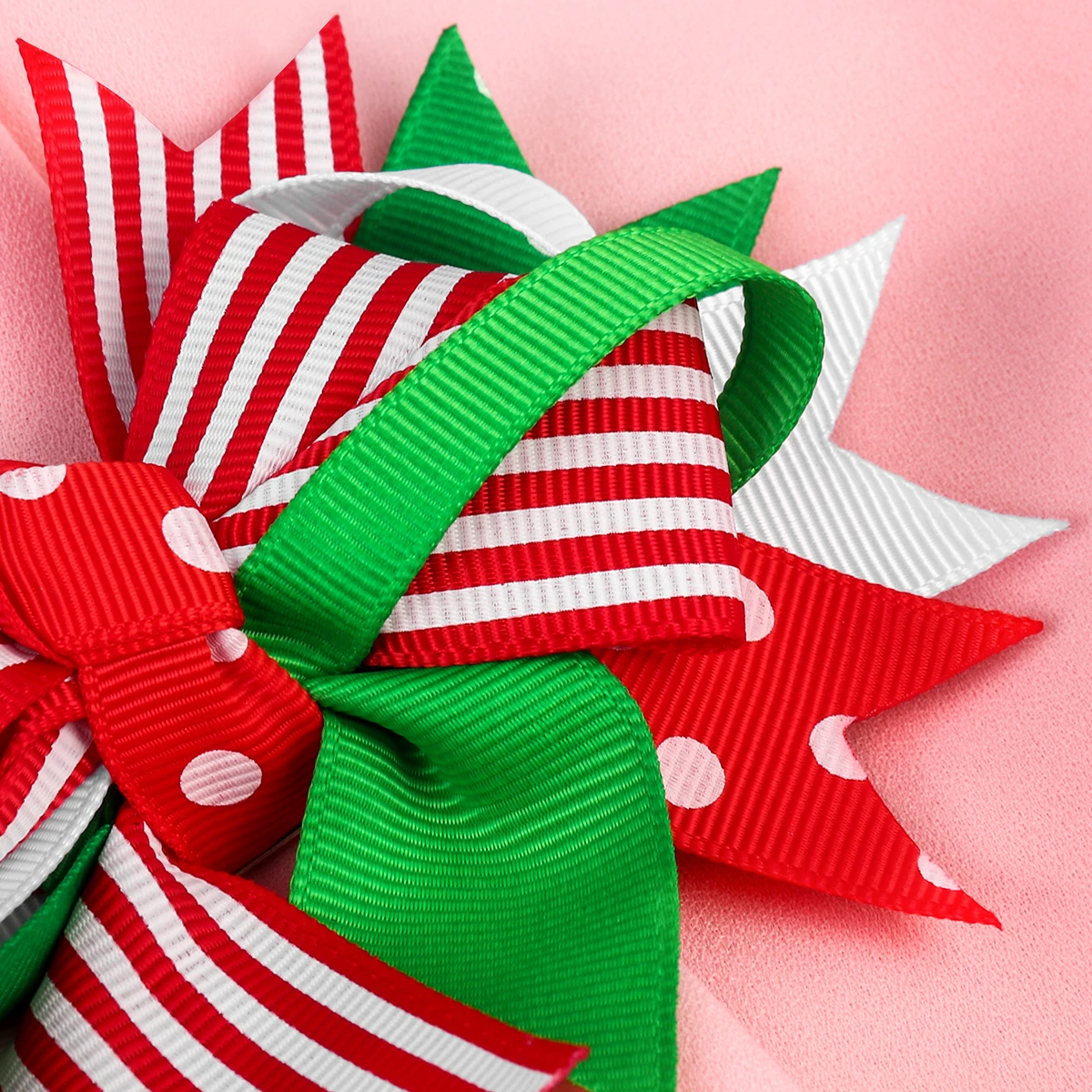 

2pcs Christmas Hair Clips Kids Swallowtail Mixed Color Bowknot Bows Girls Hair Accessories Durable Material Perfect Hairstyle