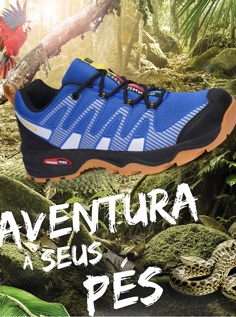 Unisex Neue Outdoor-Trekkingschuhe, Luxuriöse Designer-Freizeitschuhe, Rutschfeste Atmungsaktive Schnür-Wanderschuhe für Männer und Frauen, Komfortable Waldschuhe – Detail 1
