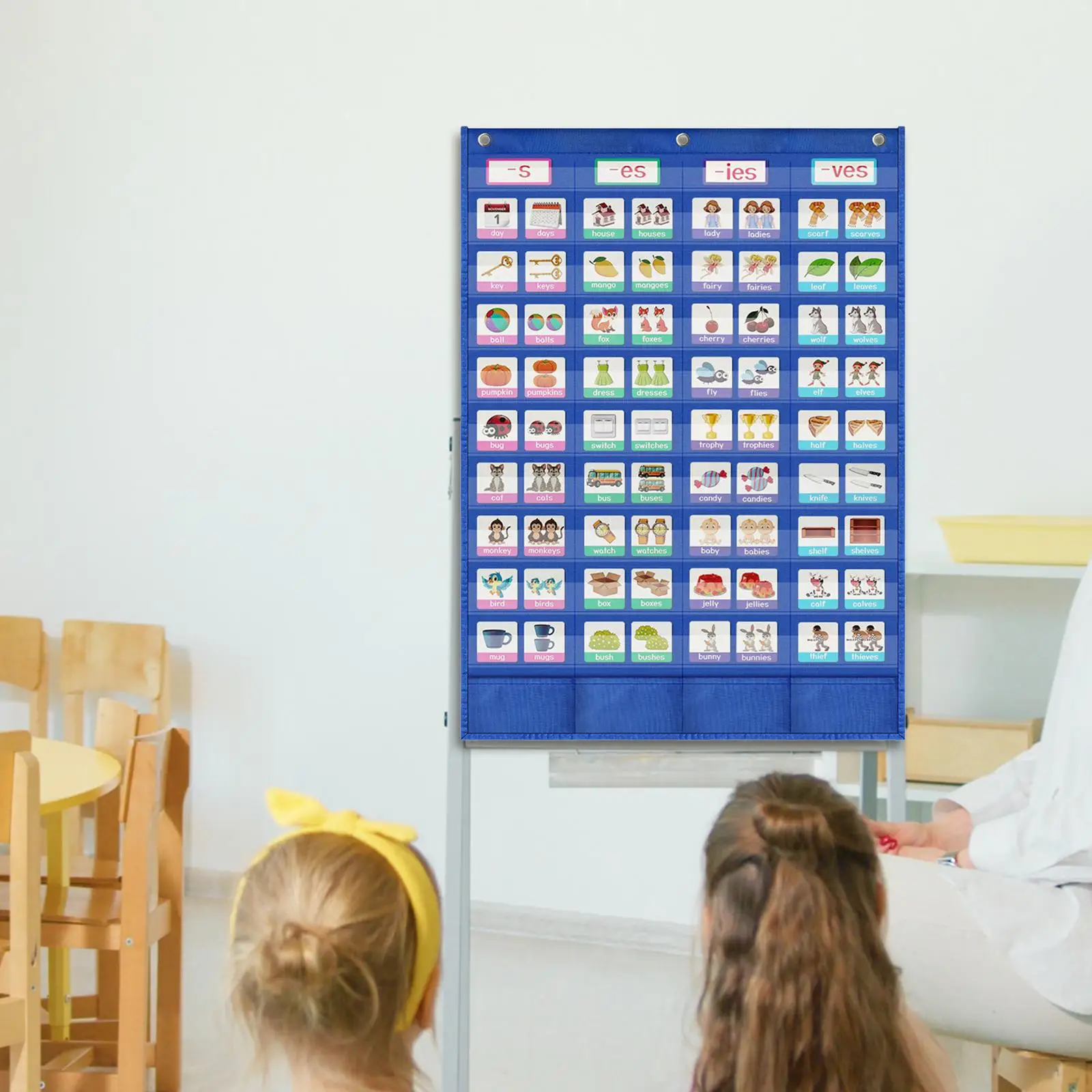 Gráfico de bolso Singular e Plural, Alfabeto, Early Learning Supplies, Creche Pré-escolar, Sala de aula, Casa Bulletin Board