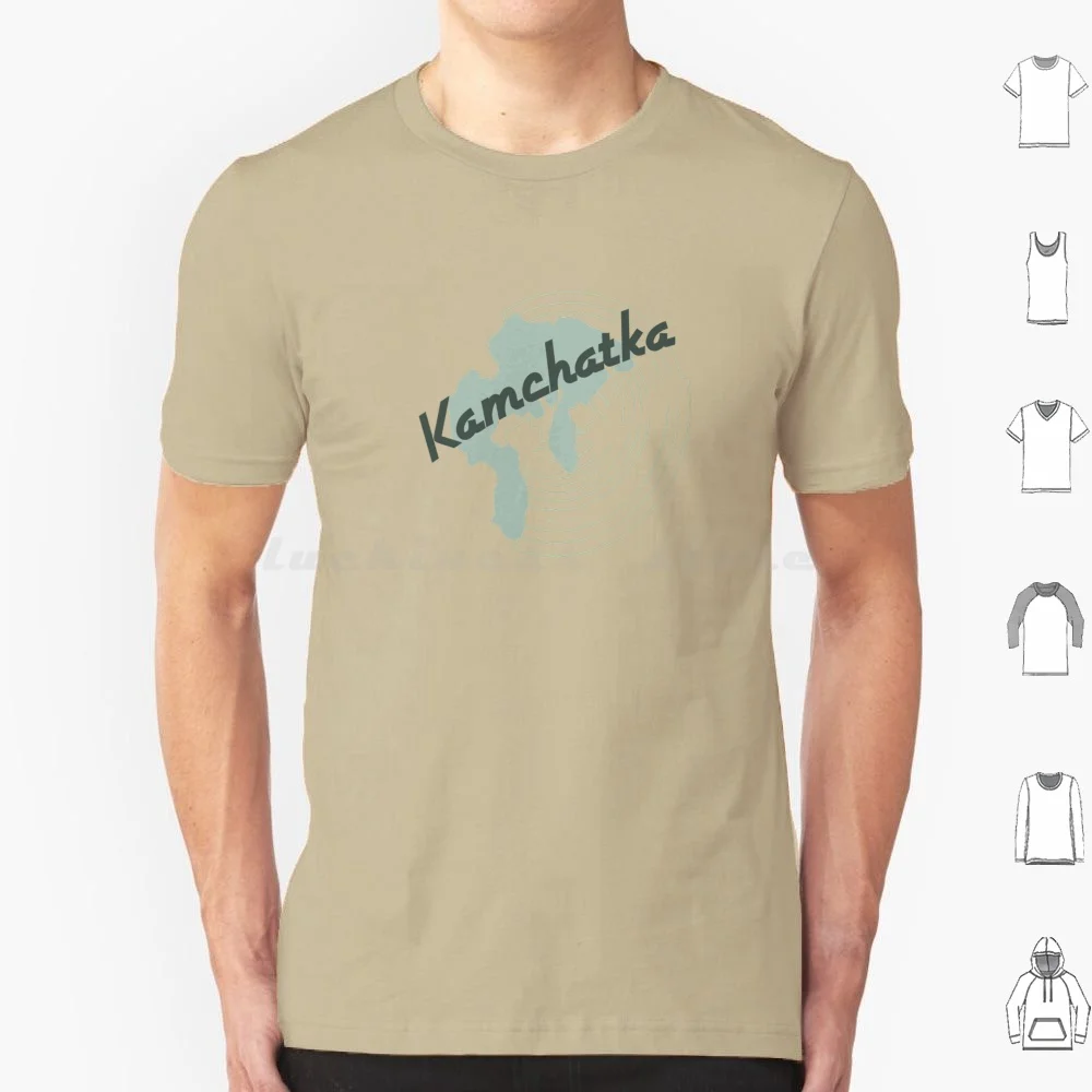 Kamchatka T Shirt Big Size 100% Cotton Risk Retro Awesome Vintage 80s 90s World Map Russia Travel Ocean Geography Regions