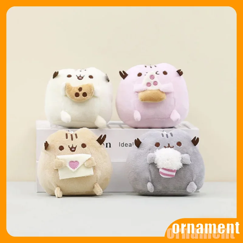

12cm Pusheened Kawaii Cake Cookies Letter Ice Cream Cat Plush Toy Anime Cartoon Backpack Ornament Decoration Birthday Gifts Toys