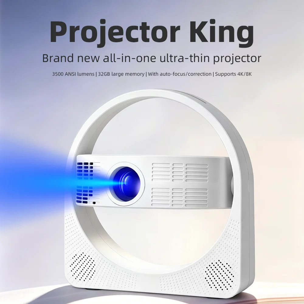 K800 Projector 1080P HD Smart Home Theater Projector Android Portable Wireless Screen Projection Electric Focus Home Karaoke