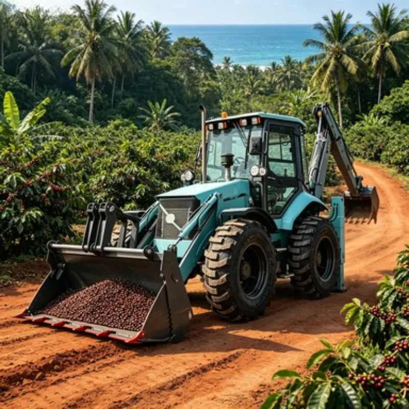 Durable Mini Digger Loader Backhoe Loader 4x4 with Bucket for Farm Garden Work Use Site Project Work Use Site Project