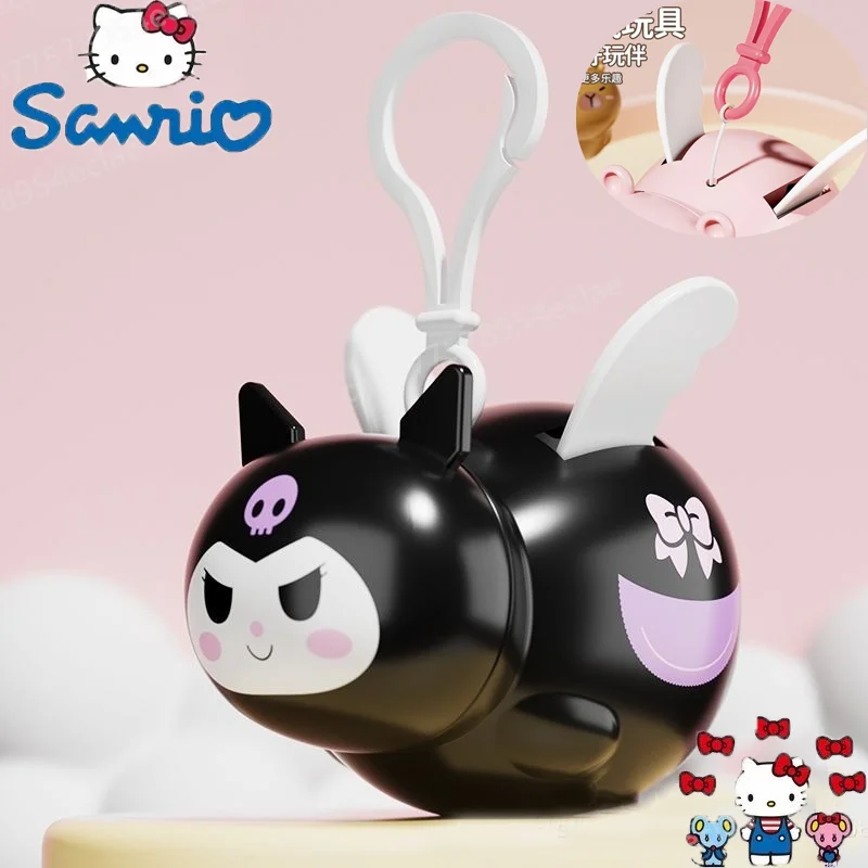 Cute Sanrio Kuromi Kids Pull String Flying Toy Wings Fly Girl Bag Pendant Cute Pull String Puzzle Kids Backpack Hanging Ornament